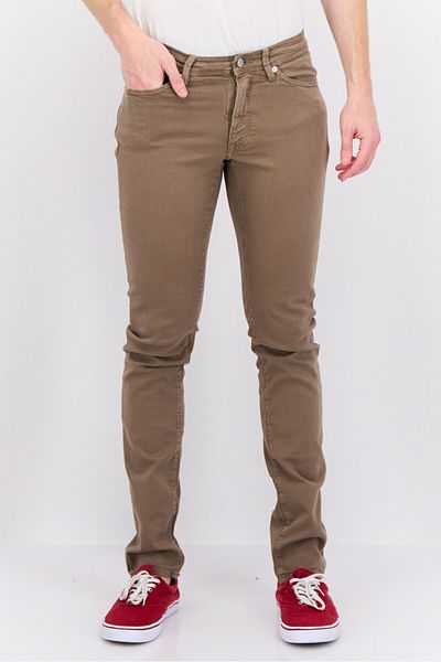 Gant بنطلون جينز رجالي مطاطي بقصّة Extra Slim Fit، لون بني