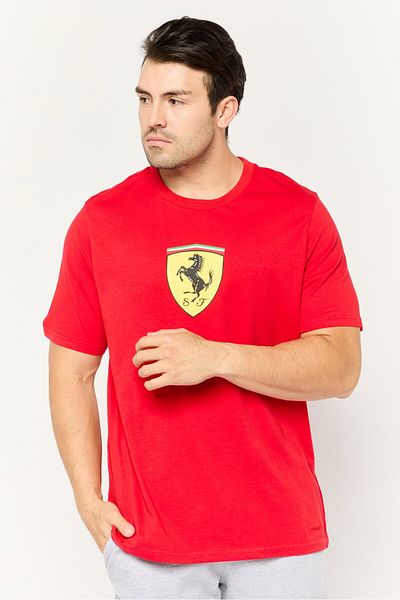 Puma x Scuderia Ferrari Men Sportswear Fit Short Sleeves Outdoor T-shirt, Red