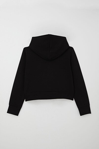 Breeze Girl's Tracksuit Suit Lawn Stitched Hooded 8-14 Years, Black