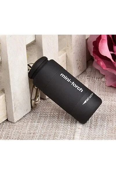 Choice Black LED Micro Pocket Flashlight Portable USB Rechargeable Keychain Flashlight Waterproof Home Outd