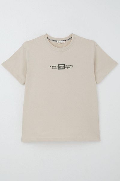 Breeze Boy 9-14 Years Old T-Shirt Beige Printed