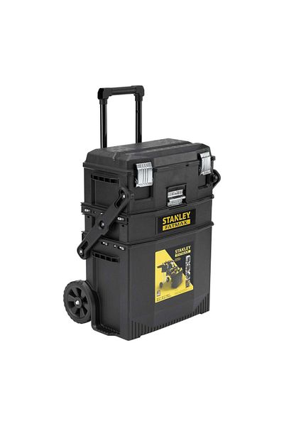 Stanley Durable Metal and Rubber Telescopic Handle FatMax Mobile Work Station Trolley Bag