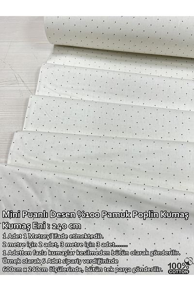 Renk Tekstil Ecru Ground Beige Dot Βαμβακερό ύφασμα ποπλίνα