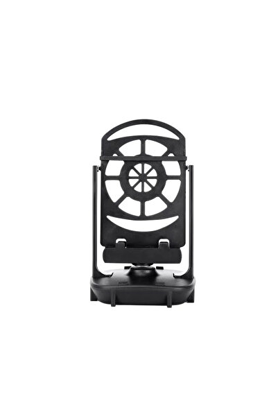 Choice حامل هاتف محمول أسود اللون للمكتب مع عداد خطوات وفرشاة وأداة تحريك للهاتف