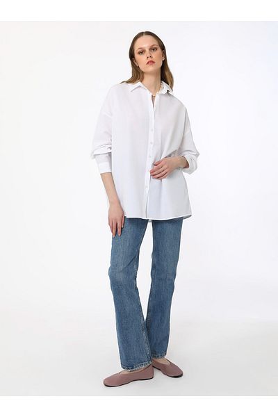 Benin Regular Fit Poplin Shirt - White - Benin