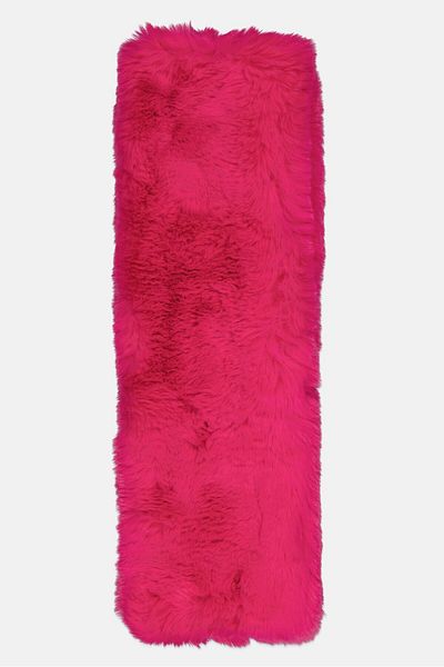 Adrienne Vittadini Women Faux Fur Scarves 115 X 20 Cm, Fuchsia