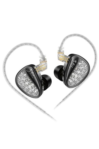 KZ Black no mic KZ ZA12 2DD+4BA Hybrid IEM Headphones Wired InEar Monitor Hifi Adjustable Tuning Earpho