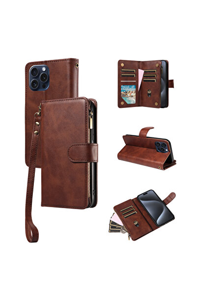 Choice جراب وحزام من الجلد الصناعي لهاتف Galaxy S23، جراب جلد بني اللون متواف...