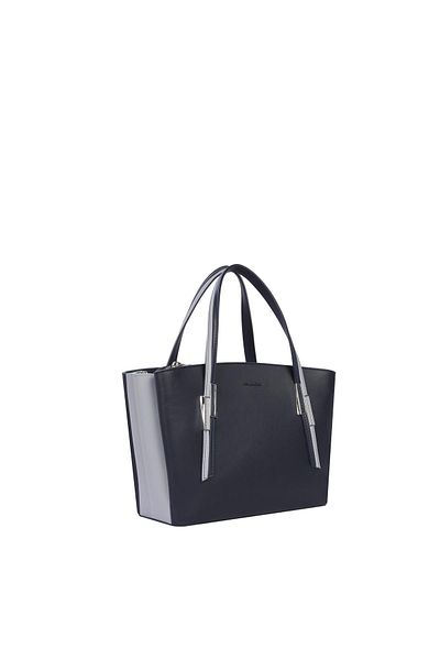 CENGİZ PAKEL Cengiz Pakel Nolita Double Color Women's Hand - Shoulder Bag - Navy Blue/Ice Blue - 7596
