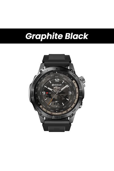 Zeblaze Graphite Black New Zeblaze Stratos 2 Plus GPS Smart Watch 1.43'' AMOLED Display Compass Barometric A