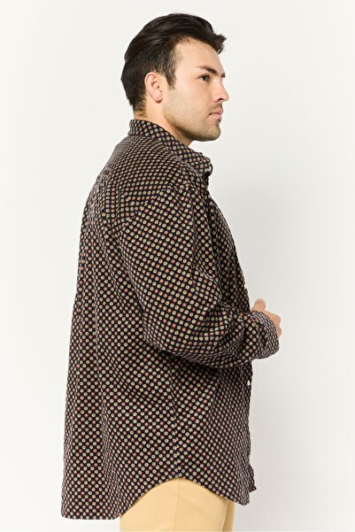 Gant Men Relaxed Fit Allover Print Long Sleeves Casual Shirt, Blue Combo