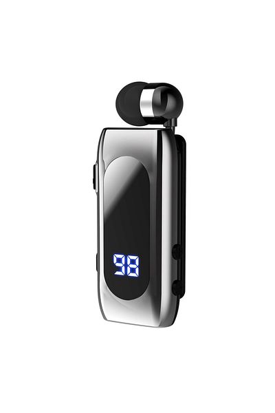 Choice Gray K55 Lavalier Business Bluetooth 5.2 Headphone Talk/music Time 20 Hours,led Digital Display,noic
