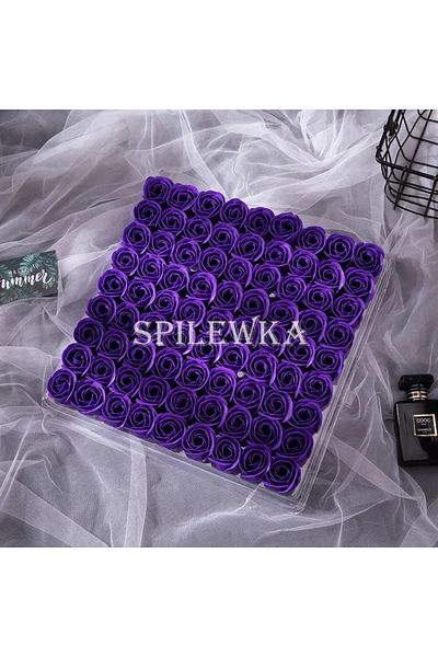 Choice deep purple DIY Gift Box Decoration - Three-Layer Rose Artificial Flowers without Base 25pcs/lot