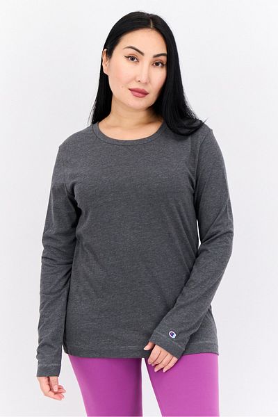 Champion Women Sportswear Fit Long Sleeves Outdoor Top, Charcoal