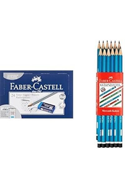 shop ممحاة امتحان فابر كاستل 24 قطعة ومجموعة أقلام رصاص فابر كاستل