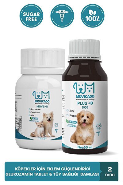muvicado Köpek Eklem ve Kas Sağlığı - Multivitaminli Köpek Damlası - Glukozamin MSM Kondroitin Tablet