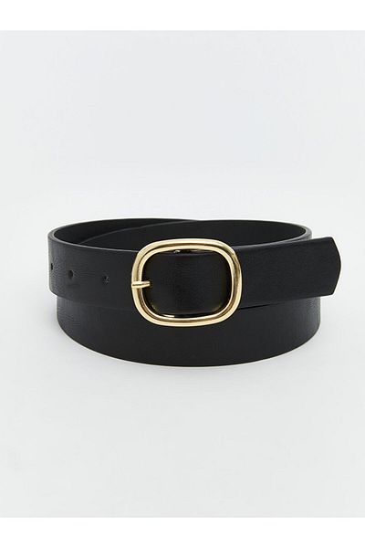 LC Waikiki Lcw Accessories Black Leather Look Women's Belt