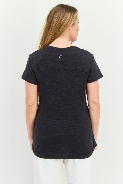 Head Women Sportswear Fit Short Sleeves Training Top, Heather Black