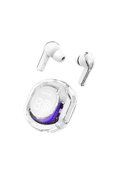 Choice سماعة أذن بلوتوث T8 TWS بيضاء اللون بتقنية ستيريو 9D لاسلكية داخل الأذ...