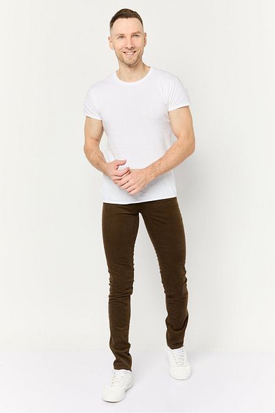Gant Men Hayes Slim Fit Mid Rise Corduroy Pants, Dark Brown
