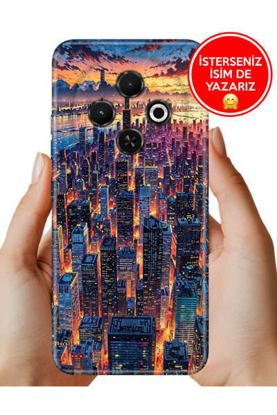 TECNO Spark 30C Kılıf Desenli Baskılı Kamera Korumalı Silikon USA