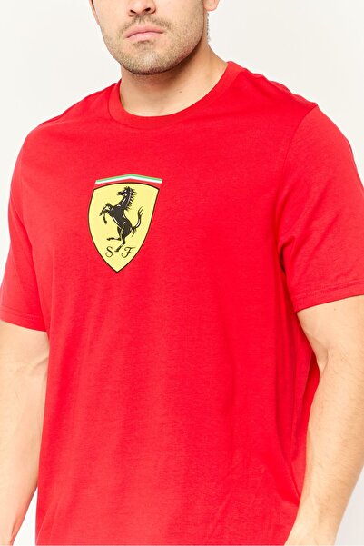 Puma x Scuderia Ferrari Men Sportswear Fit Short Sleeves Outdoor T-shirt, Red
