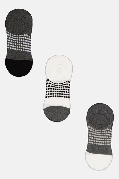 Algspar Men 3 Pair Textured Socks, Multicolor