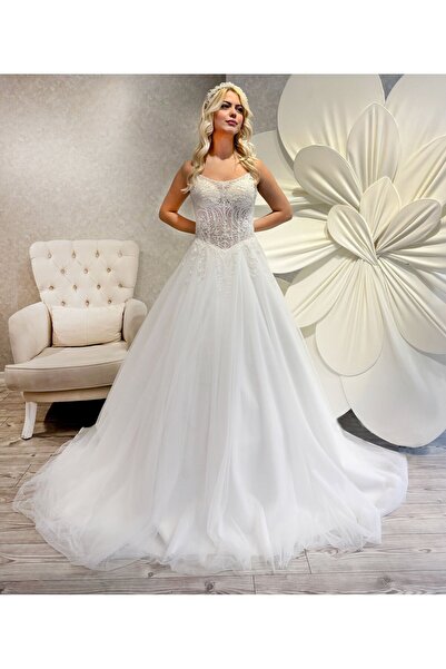 Gold Moda Wedding CARMI | Havuz Yaka Gelinlik