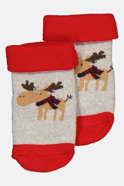 Cool Club Toddlers Boy 1 Pair Socks With Rubber Sole, Red