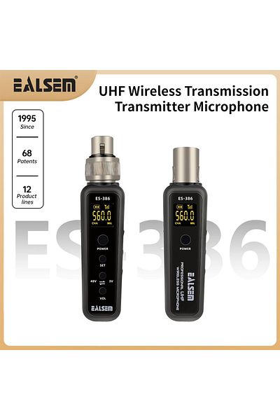 Choice 540-590MHz EALSEM UHF Wireless XLR Transmitter & Receiver System, for Dynamic & Condenser Microphone
