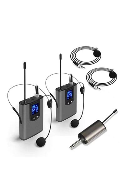 luxuglow One Drag Two Portable Wireless Headset Microphone Lavalier Mic System Teaching Speech Interview Vlog