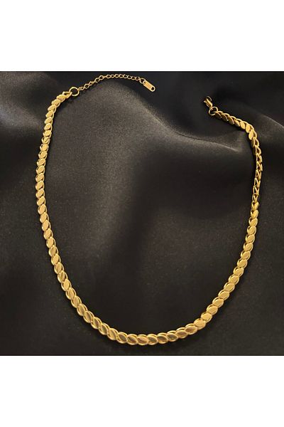 Zeyn Barley Chain Steel Necklace-45 cm