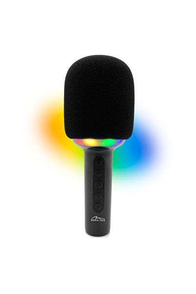 Manessa Professional Vocal Stüdyo Mikrofonu Ledli Ses Değiştirme Özellikli Karaoke Mikrofonu