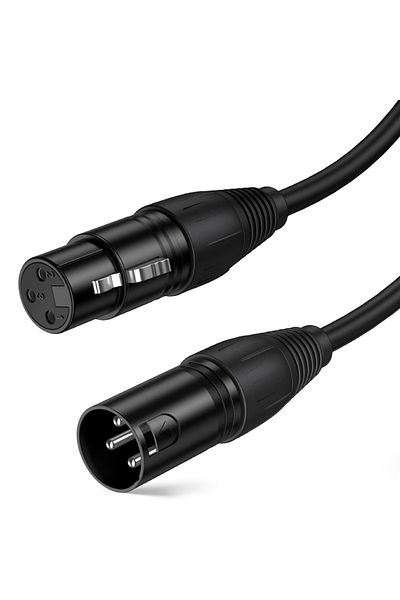 Choice كابل XLR للتسجيل على مسرح DJ بطول 3 أمتار وميكروفون وواجهة صوتية Phantom Power ووحدة خلط وكابل XLR ثلاثي السنون