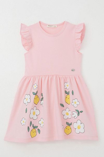 Breeze Girl's Dress Skirt Part Lemon & Flower Printed 2-6 Years, Pink