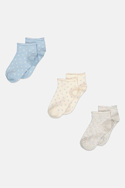 Bebe Kids Girl 3 Pair Polka Dots Crew Socks, Multicolor