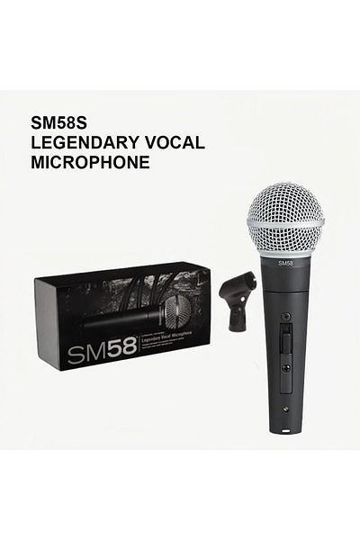 Lokchonk With Switch Metal SM58S SM58LC  Cardioid Dynamic Microphone For Stage Singing Professional Wired Mic