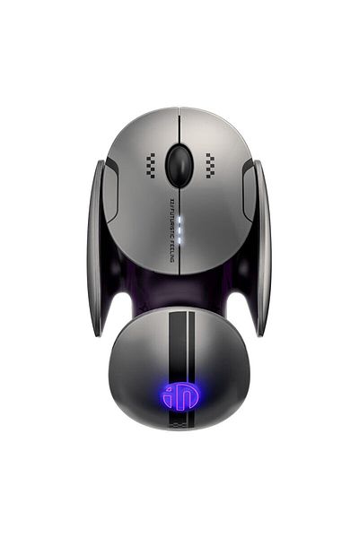 Choice X2 Metallic Gray Inphic X2 Silent Bluetooth Mouse Metal Base Rechargeable Wireless Gaming Mouse For