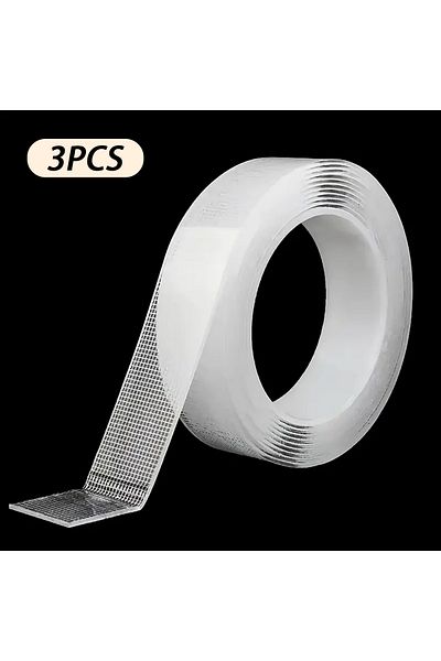 Choice 3pcs 1pc Ultra-strong Double-sided Adhesive Nano Tape, Clear Removable Waterproof Extra Strong Stick