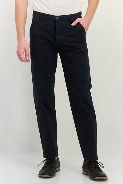 GAS Men Slim Fit Washed Straight Leg Sadeck Pants, Dark Navy