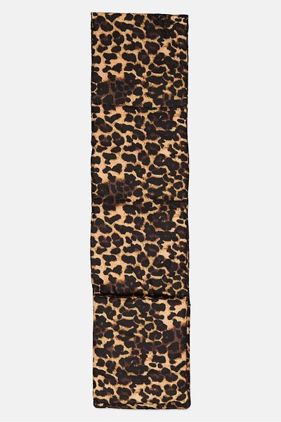 Max Studio Women Leopard Printed Scarves 170 X 20 Cm, Black