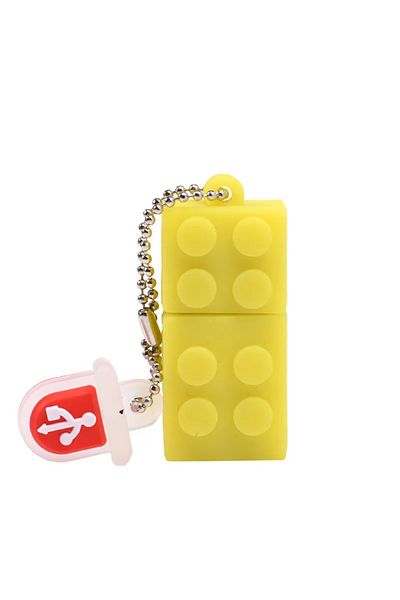 JASTER 4gb Yellow Toy Brick Usb 2.0 Flash Drive 64gb Silicagel Building Block 32gb Pen Drive Real Ca
