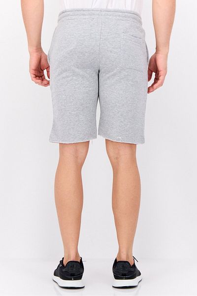 GAS Men Brand Logo Basic Shorts, Heather Grey