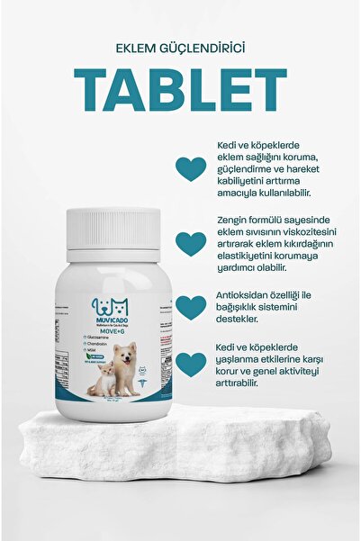 muvicado Köpek Eklem ve Kas Sağlığı - Multivitaminli Köpek Damlası - Glukozamin MSM Kondroitin Tablet