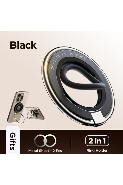 Choice Black Joyroom Ring Phone Holder Colorful Magnetic Kickstand Silicone Ring Magnetic Phone Grip Holder