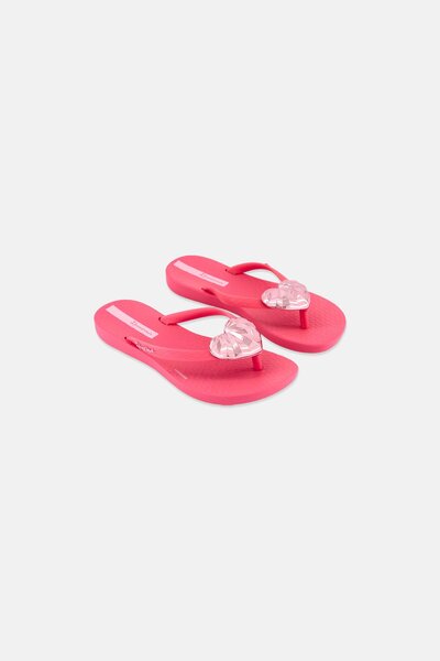 İpanema Kids Girl Maxi Fashion Heart Flip Flops, Pink