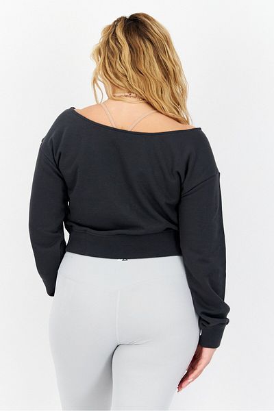 adidas Women Sportswear Fit Long Sleeve Training Top, Charcoal