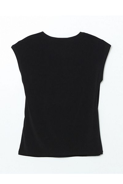 LC Waikiki Lcwaikiki Classic Black Double Breasted Collar Women's Blouse