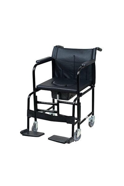 LEO İthal Ev Tipi Tekerlekli Sandalye Tuvaletli Katlanır