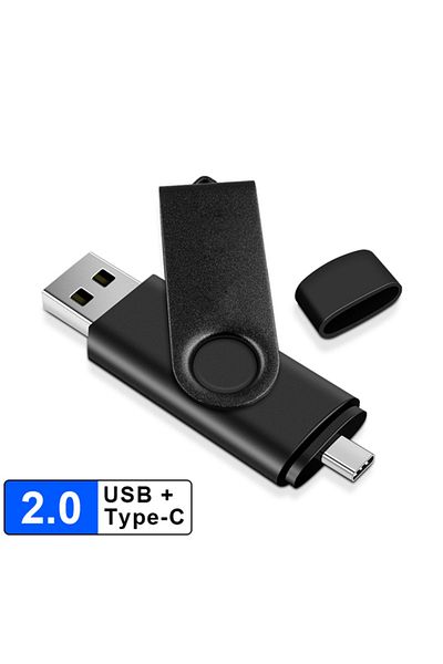 amzwn محرك أقراص USB محمول OTG U Disk سعة 1 تيرابايت أسود 128 جيجابايت USB 2.0 عالي السرعة مقاوم للماء 64 جيجابايت ذاكرة 128 جيجابايت